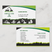 Aarde in beweging, graafmachine, landschapsarchite visitekaartje (Voorkant / Achterkant)