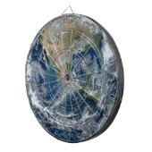 Aarde in de buitenruimte met wolken dartbord (Voorkant Rechts)