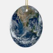 Aarde in de buitenruimte met wolken keramisch ornament (Rechts)