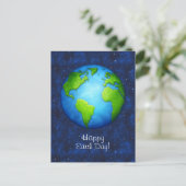 Aarde in de ruimte, briefkaart (Staand voorkant)