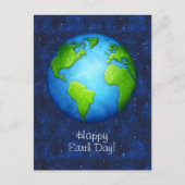 Aarde in de ruimte, briefkaart (Voorkant)