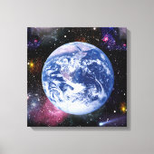 Aarde in de ruimte canvas afdruk (Voorkant)