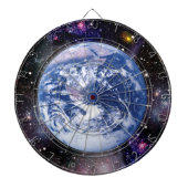 Aarde in de ruimte dartbord (Voorkant)