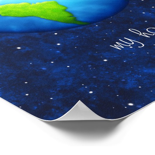 Aarde in de ruimte, poster (Hoek)