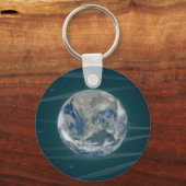 Aarde in de ruimte sleutelhanger (Voorkant)