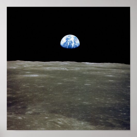 Aarde in de ruimte vanuit de maan poster (Voorkant)