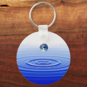 aarde in een waterval sleutelhanger (Voorkant)