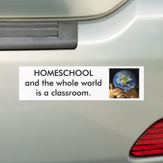 Aarde in onze Handen, HOMESCHOOL Bumpersticker (Op auto)