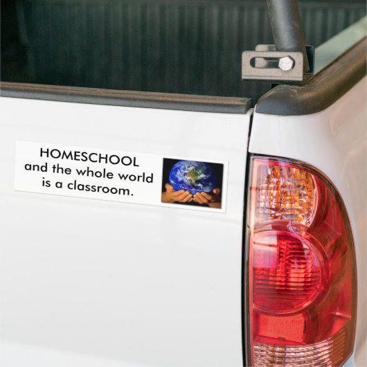 Aarde in onze handen, HOMESCHOOL Bumpersticker (Op Truck)