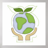 Aarde in onze handen T-shirts en cadeaus Poster (Voorkant)