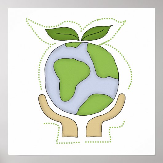 Aarde in onze handen T-shirts en cadeaus Poster (Voorkant)