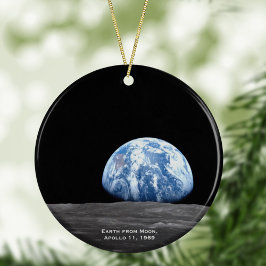 Aarde in opkomst over maan, Apollo 11, 1969 Kerstm Keramisch Ornament