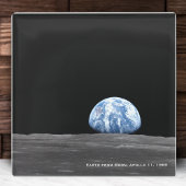 Aarde in opstand over maan, Apollo 11, 1969 Keuken Glazen Onderzetter