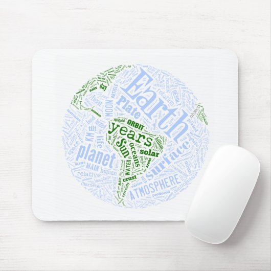 Aarde in Tagxedo Muismat (Met muis)