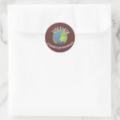 aarde is de enige planeet met chocolade ronde sticker (Tas)