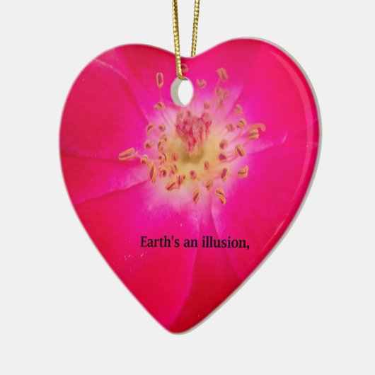 Aarde is een illusie keramisch ornament (Links)