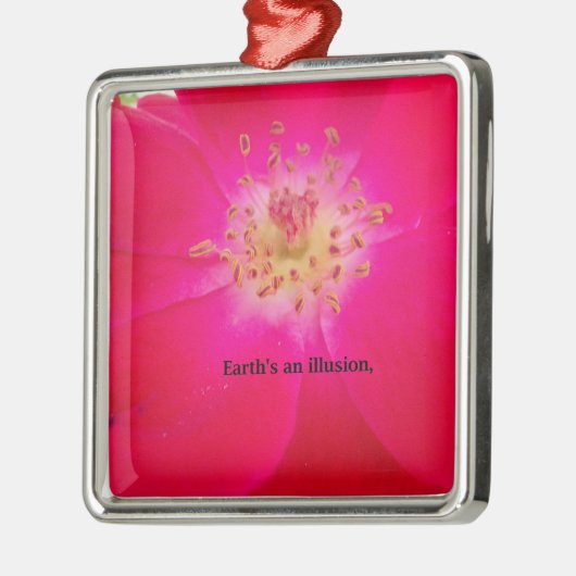 Aarde is een illusie metalen ornament (Links)