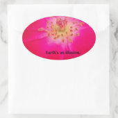 Aarde is een illusie ovale sticker (Tas)