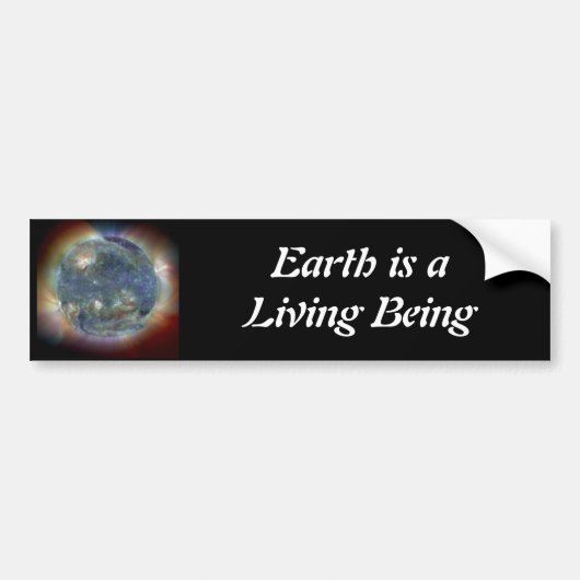 Aarde is een levend wezen bumpersticker (Voorkant)