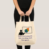 Aarde is niet in gevaar - klimaatverandering tote bag (Voorkant (product))