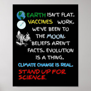 Aarde is niet plat om op te komen voor wetenschap poster