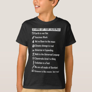 Aarde is niet plat Vaccins werken Funny Science Ca T-shirt