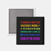 Aarde Is Niet Plat Vaccins Werken Grappige Wetensc Magneet (Voorkant / Achterkant)