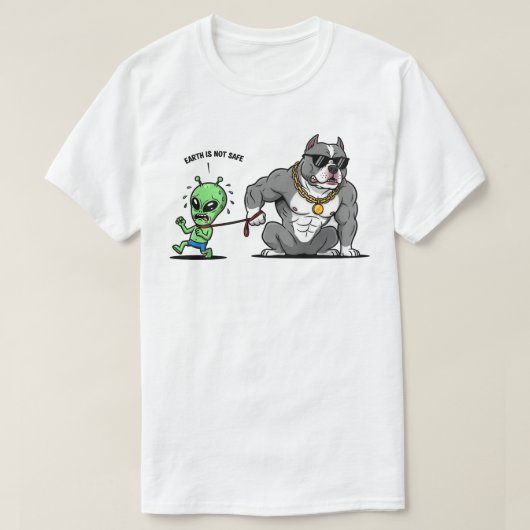 Aarde is niet veilig t-shirt (Design voorkant)