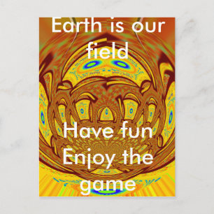 Aarde is onze Field Text Art Have Fun Briefkaart