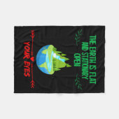 Aarde Is Plat Open Je Ogen Funny Sarcasme Humo Fleece Deken (Voorkant (Horizontaal))