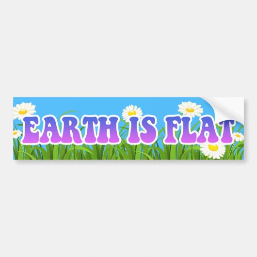 Aarde is vlam - Grote Bumpersticker bloemen (Voorkant)