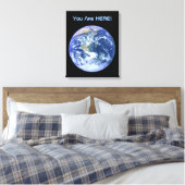 Aarde - je bent hier! canvas afdruk (Insitu (Slaapkamer))