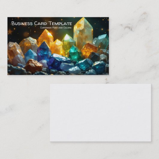 Aarde Juwelen Kristallen en Edelstenen Visitekaartje (Voorkant / Achterkant)