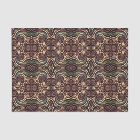 Aarde Kaleidoscoop Tissuepapier (Voorkant)