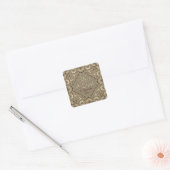 Aarde Kant Harten Bewaar de Datum Vierkant Sticker (Envelop)