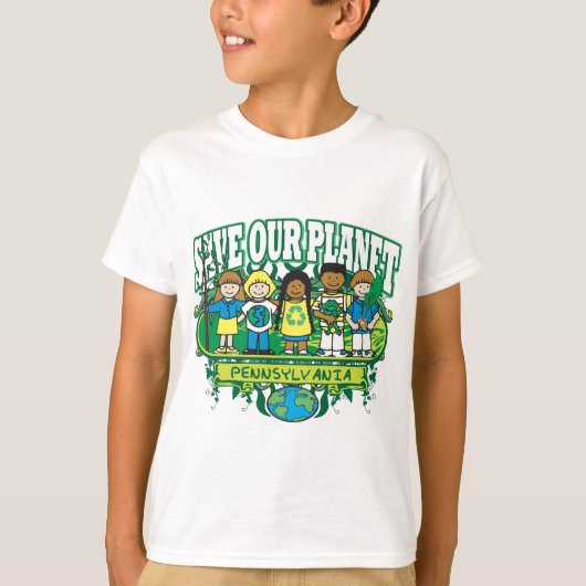 Aarde Kinder Pennsylvania T-shirt (Voorkant)