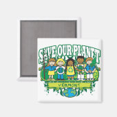 Aarde Kinder Vermont Magneet (Voorkant / Achterkant)