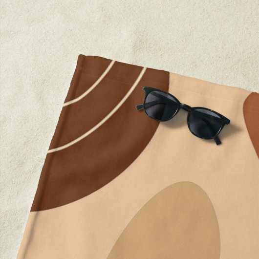 Aarde kleuren organisch vormpatroon strandlaken (In situ)