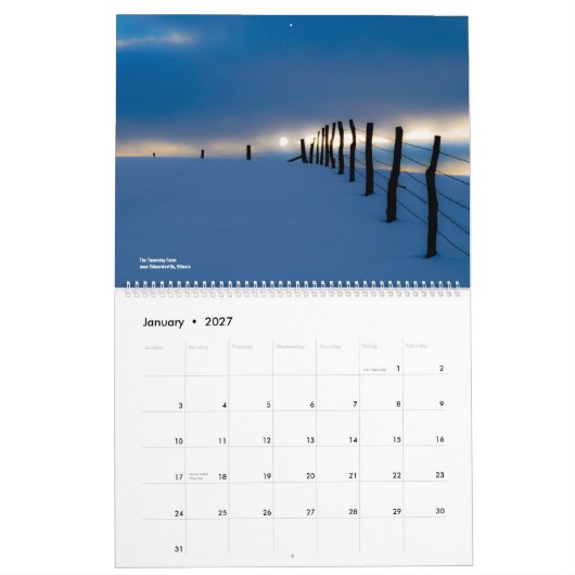 Aarde komt overeen met Sky 2012 Landscape Calendar Kalender (Jan 2027)