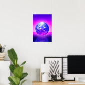 Aarde Kristalbal Print, Waarde Poster Pape (Thuiskantoor)