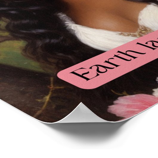 Aarde lacht in bloemen Emerson Quote Floral Art Poster (Hoek)