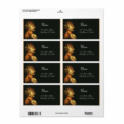 AARDE / LEGATIE MET WILDE DIEREN ETIKET (Full Sheet)