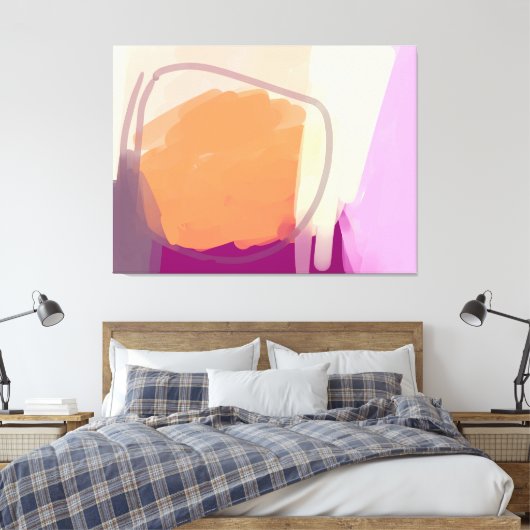 Aarde & licht Uitgerekt Canvas Print (Insitu (Slaapkamer))