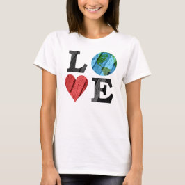 Aarde LOVE met hart en aarde T-shirt