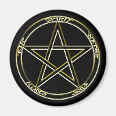 Aarde, Lucht en Vuur Pentagram Magneet (Voorkant)