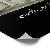 aarde, lucht, vuur, water Poster (Hoek)