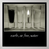 aarde, lucht, vuur, water Poster (Voorkant)