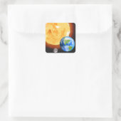 Aarde, maan en Sun Sticker (Tas)