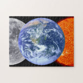 Aarde, maan en zon legpuzzel (Horizontaal)