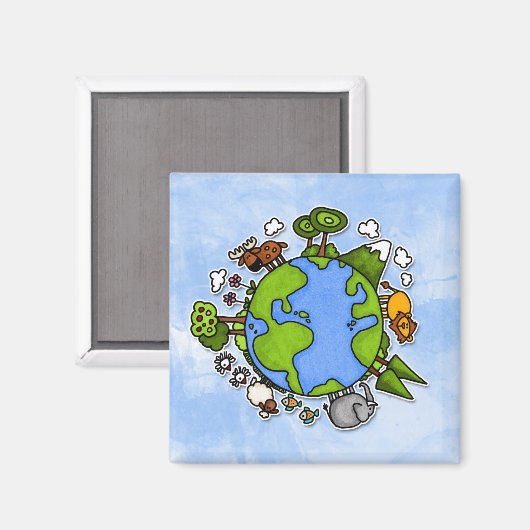 aarde magneet (Voorkant / Achterkant)